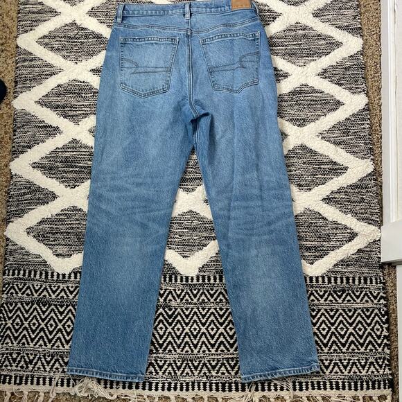 American Eagle Stretch Super High Rise Ankle Straight Jeans 8 Regular - Picture 6 of 6